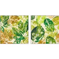 Framed 'Green Overlay 2 Piece Art Print Set' border=