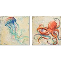 Framed 'Creatures of the Ocean 2 Piece Art Print Set' border=
