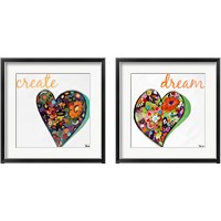 Framed 'Expressive Heart 2 Piece Framed Art Print Set' border=