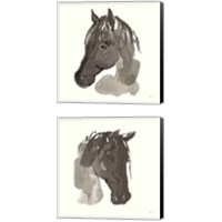 Framed 'Horse Portrait 2 Piece Canvas Print Set' border=