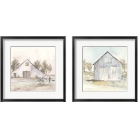 Framed White Barn 2 Piece Framed Art Print Set