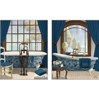 Framed 'Blue View 2 Piece Art Print Set' border=