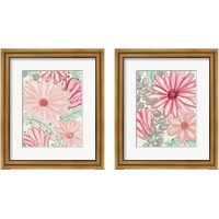 Framed 'Color Burst Blooms 2 Piece Framed Art Print Set' border=