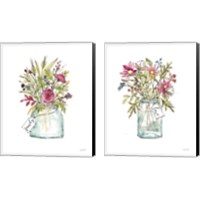 Framed 'Festive Foliage Summer 2 Piece Canvas Print Set' border=