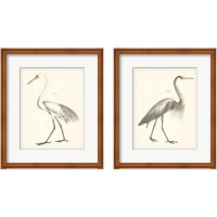 Framed 'Vintage Heron 2 Piece Framed Art Print Set' border=