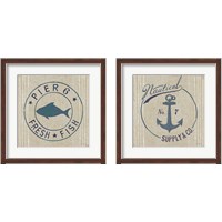 Framed 'Floursack Nautical  2 Piece Framed Art Print Set' border=