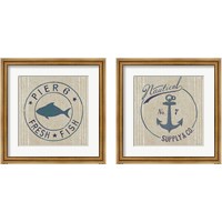 Framed 'Floursack Nautical  2 Piece Framed Art Print Set' border=