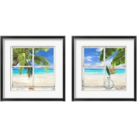 Framed 'Horizon Tropical 2 Piece Framed Art Print Set' border=