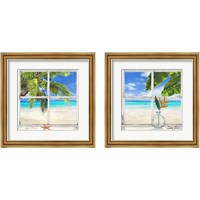 Framed 'Horizon Tropical 2 Piece Framed Art Print Set' border=