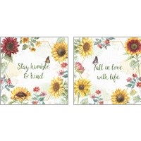 Framed 'Sunflower Splendor 2 Piece Art Print Set' border=