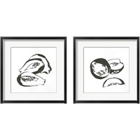 Framed 'Black & White Fruit 2 Piece Framed Art Print Set' border=