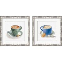 Framed 'Wake Up Coffee 2 Piece Framed Art Print Set' border=