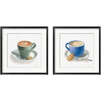 Framed 'Wake Up Coffee 2 Piece Framed Art Print Set' border=