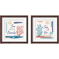 Framed 'Coastal View 2 Piece Framed Art Print Set' border=