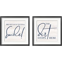 Framed 'Bathroom Humor 2 Piece Framed Art Print Set' border=