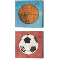 Framed 'Play Ball 2 Piece Canvas Print Set' border=