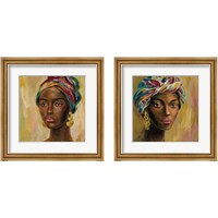 Framed African Face 2 Piece Framed Art Print Set