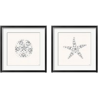 Framed 'Sea Charms Silver 2 Piece Framed Art Print Set' border=