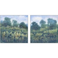 Framed 'Meadow Wildflowers 2 Piece Art Print Set' border=
