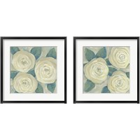 Framed 'Roses in Bloom 2 Piece Framed Art Print Set' border=