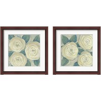 Framed 'Roses in Bloom 2 Piece Framed Art Print Set' border=