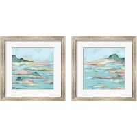 Framed 'Seafoam Coast 2 Piece Framed Art Print Set' border=