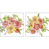 Framed 'Just Peachy 2 Piece Art Print Set' border=