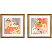 Framed 'Flower Shimmer  2 Piece Framed Art Print Set' border=