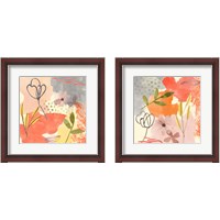 Framed 'Flower Shimmer  2 Piece Framed Art Print Set' border=