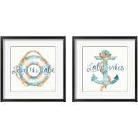 Framed 'Lake Love 2 Piece Framed Art Print Set' border=