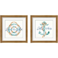 Framed 'Lake Love 2 Piece Framed Art Print Set' border=