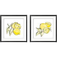 Framed 'Lemon Still Life 2 Piece Framed Art Print Set' border=