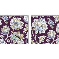 Framed 'Ceylon Gardens Plum 2 Piece Art Print Set' border=