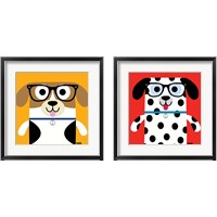 Framed 'Bow Wow Dogs 2 Piece Framed Art Print Set' border=