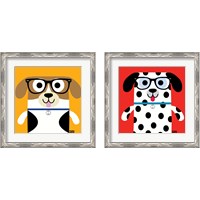 Framed 'Bow Wow Dogs 2 Piece Framed Art Print Set' border=