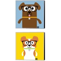Framed 'Bow Wow Dogs 2 Piece Canvas Print Set' border=
