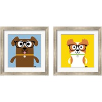 Framed 'Bow Wow Dogs 2 Piece Framed Art Print Set' border=