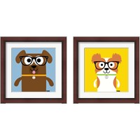 Framed 'Bow Wow Dogs 2 Piece Framed Art Print Set' border=