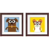 Framed 'Bow Wow Dogs 2 Piece Framed Art Print Set' border=