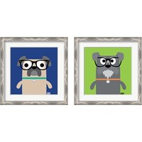 Framed 'Bow Wow Dogs 2 Piece Framed Art Print Set' border=