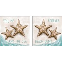 Framed 'Forever Beach Bums 2 Piece Art Print Set' border=