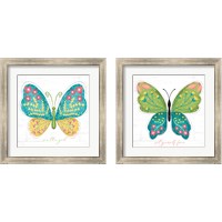 Framed 'Butterfly Inspiration 2 Piece Framed Art Print Set' border=