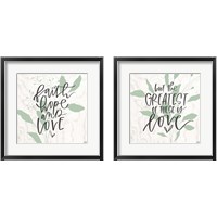 Framed '"Faith, Hope, Love 2 Piece Set"' border=