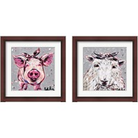 Framed 'Farm Pop 2 Piece Framed Art Print Set' border=