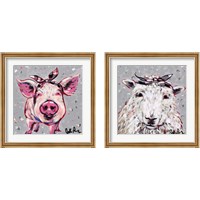 Framed 'Farm Pop 2 Piece Framed Art Print Set' border=