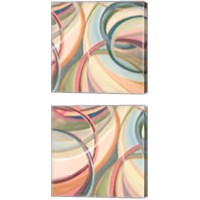 Framed 'Overlapping Rings 2 Piece Canvas Print Set' border=