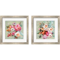 Framed 'Windblown Blooms 2 Piece Framed Art Print Set' border=