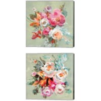 Framed 'Windblown Blooms 2 Piece Canvas Print Set' border=