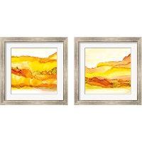 Framed 'Yellowscape  2 Piece Framed Art Print Set' border=