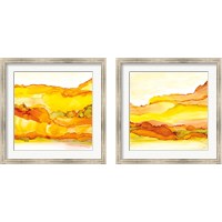Framed 'Yellowscape  2 Piece Framed Art Print Set' border=